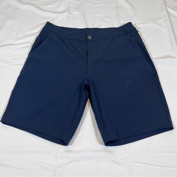 Lululemon Commission Shorts Men’s 30 Navy Blue Warpstreme Work Commute - Picture 1 of 8